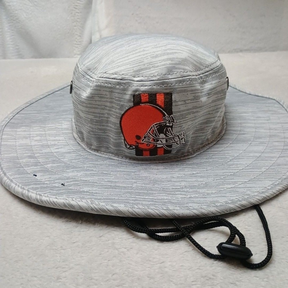 Cleveland Browns Bucket Hat Cap Mens Gray NFL Football New Era One Size
